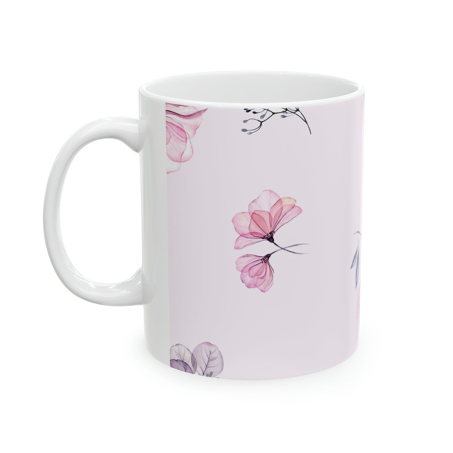 Floral Ceramic Mug, 11oz