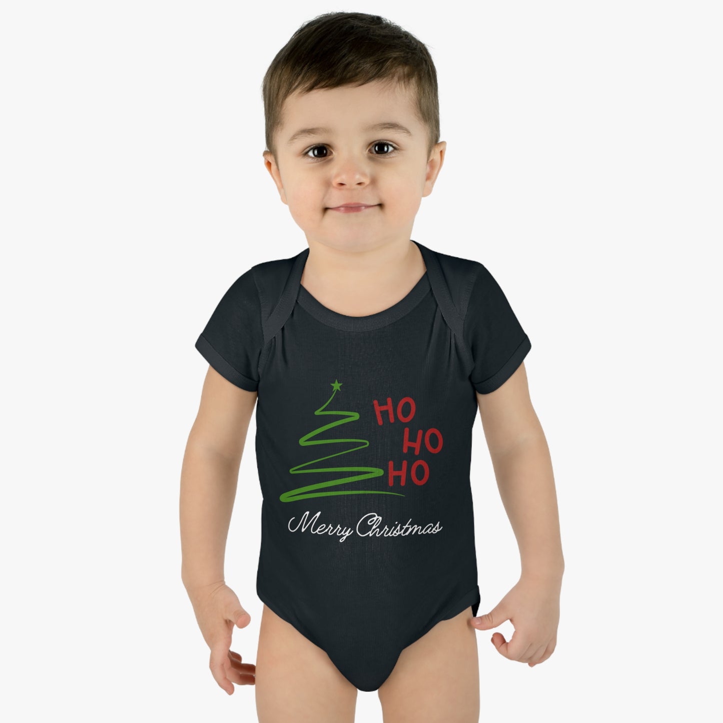 Ho ho ho , Infant Baby Rib Bodysuit