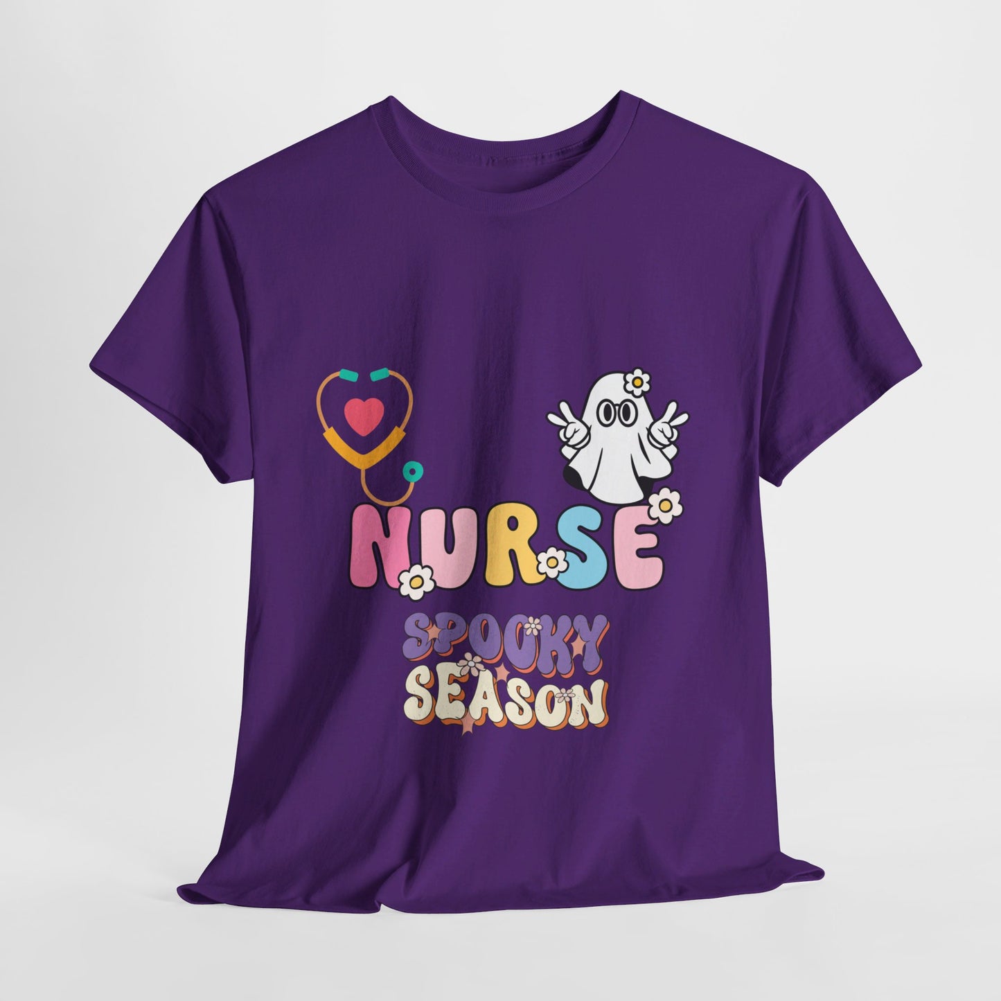 Nurse spooky season Unisex Heavy Cotton Tee