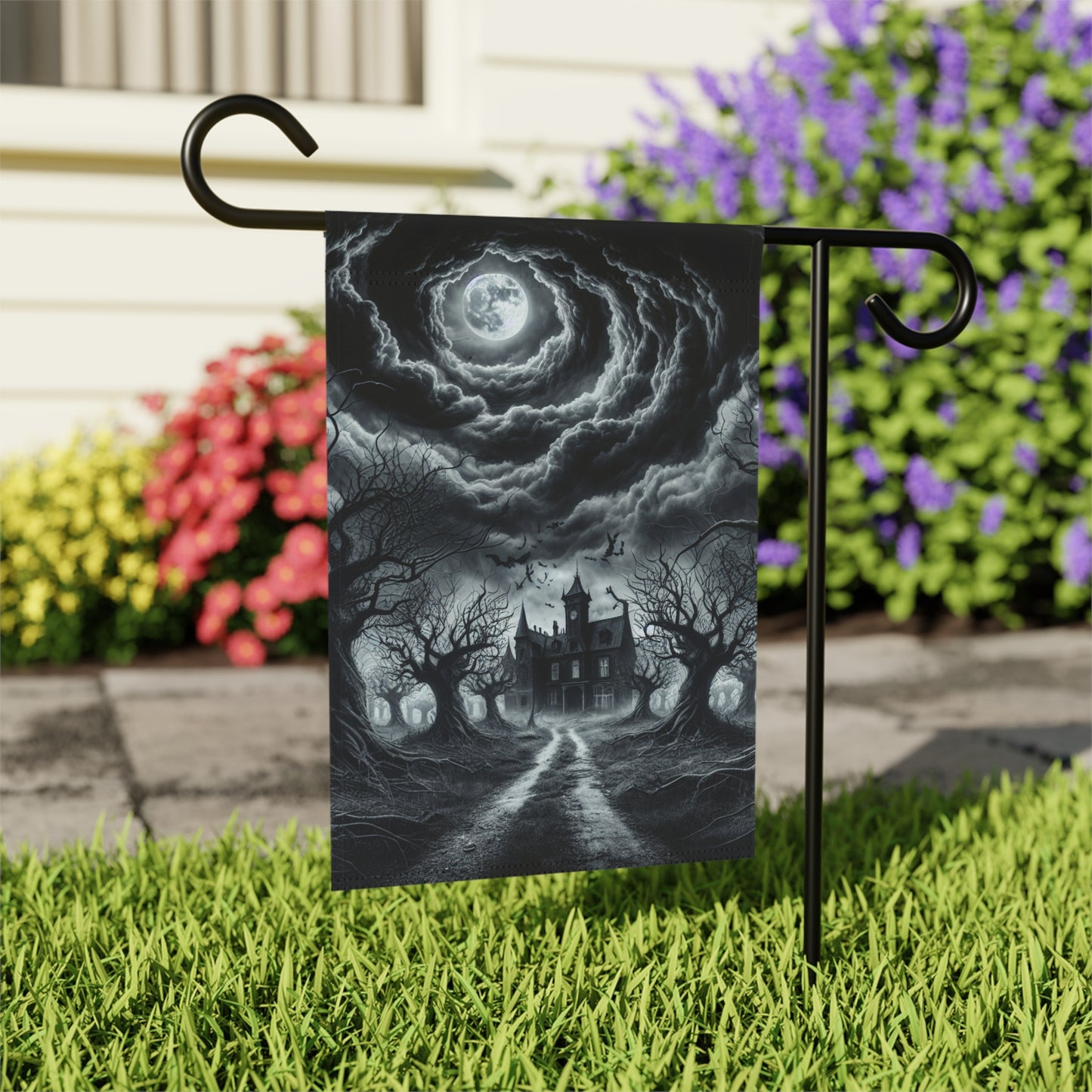 Halloween Haunted Garden & House Banner