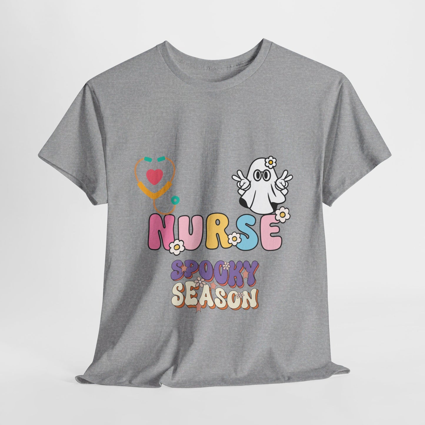 Nurse spooky season Unisex Heavy Cotton Tee