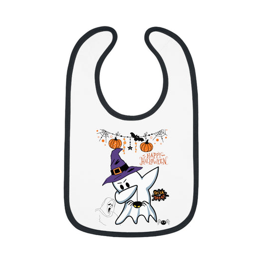 Ghost Dabbing, Baby Contrast Trim Jersey Bib