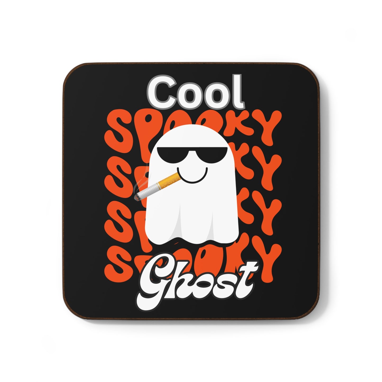 Cool smoking ghost, Hardboard Back Coaster