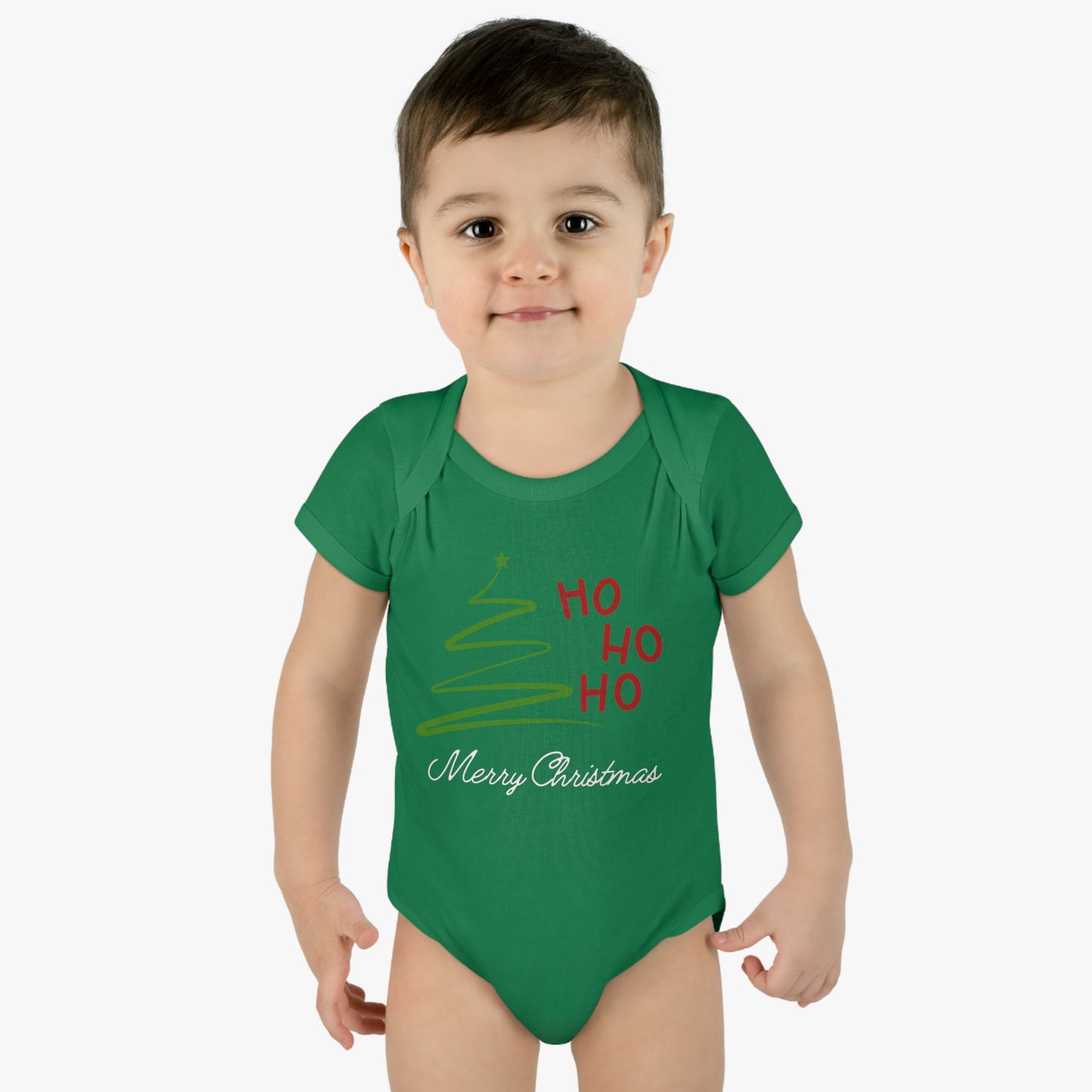 Ho ho ho, Merry Christmas. Infant Baby Rib Bodysuit