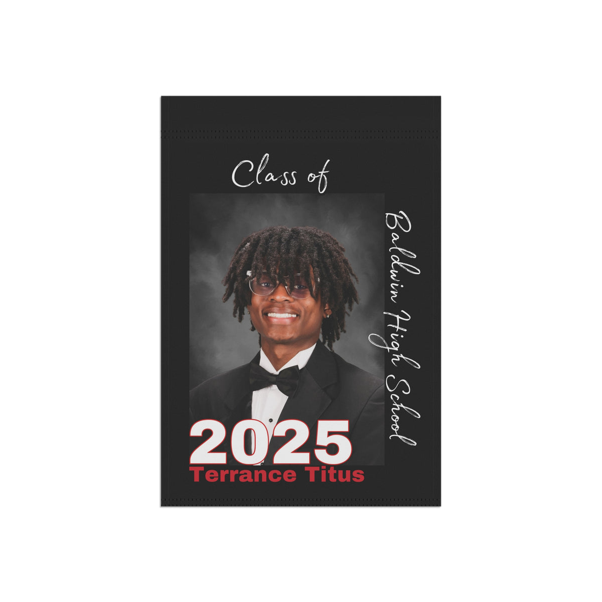 Terrance Titus Personalized Graduation Garden Banner - Class of 2025