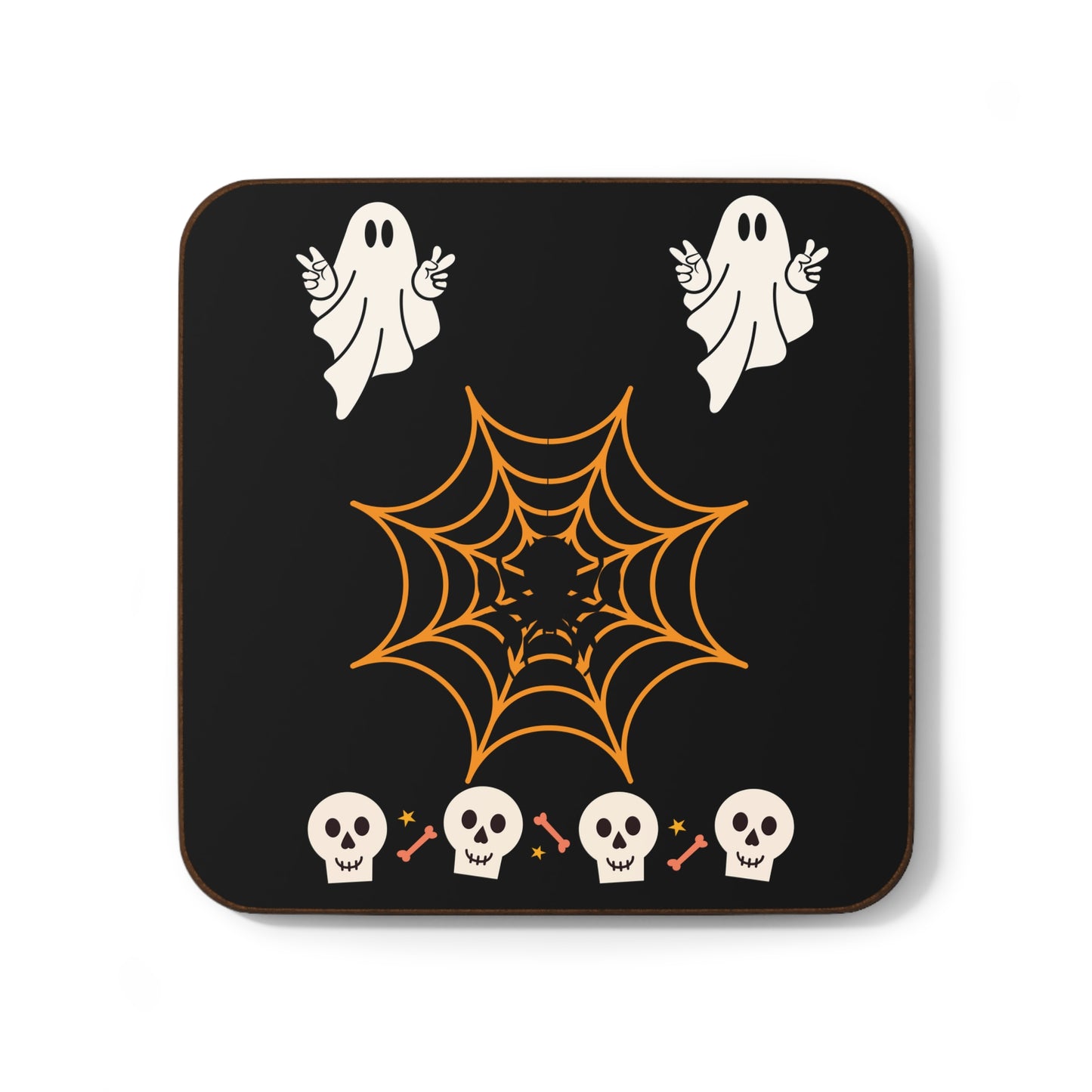 Spooky Ghost, Hardboard Back Coaster