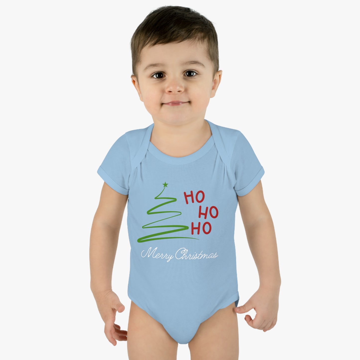 Ho ho ho, Merry Christmas. Infant Baby Rib Bodysuit