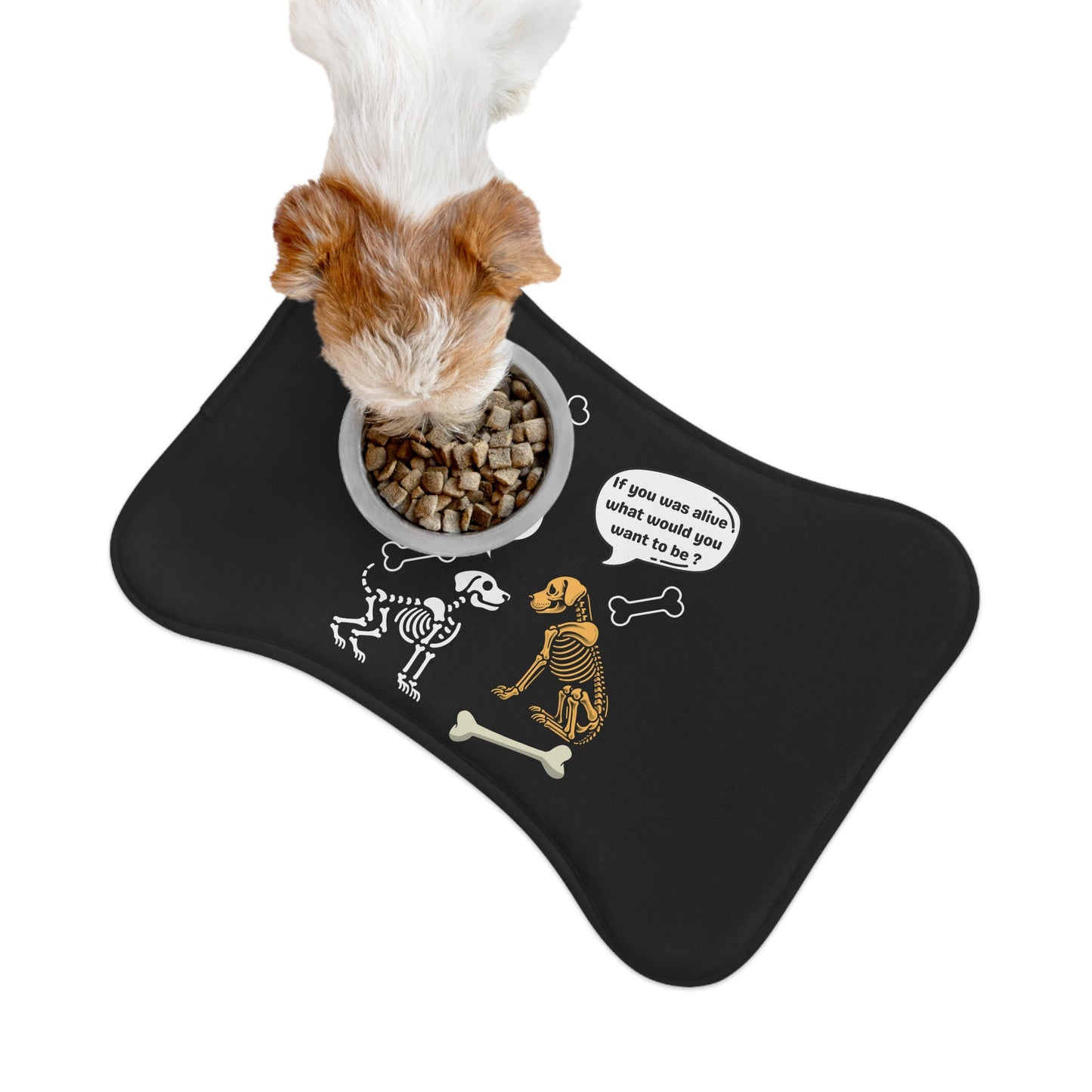 Halloween Skeleton dogs Pet Feeding Mats