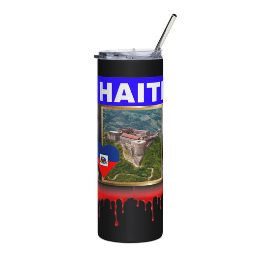 Haiti Heritage 20oz Stainless Steel Tumbler — Historic Citadel & Flag Design