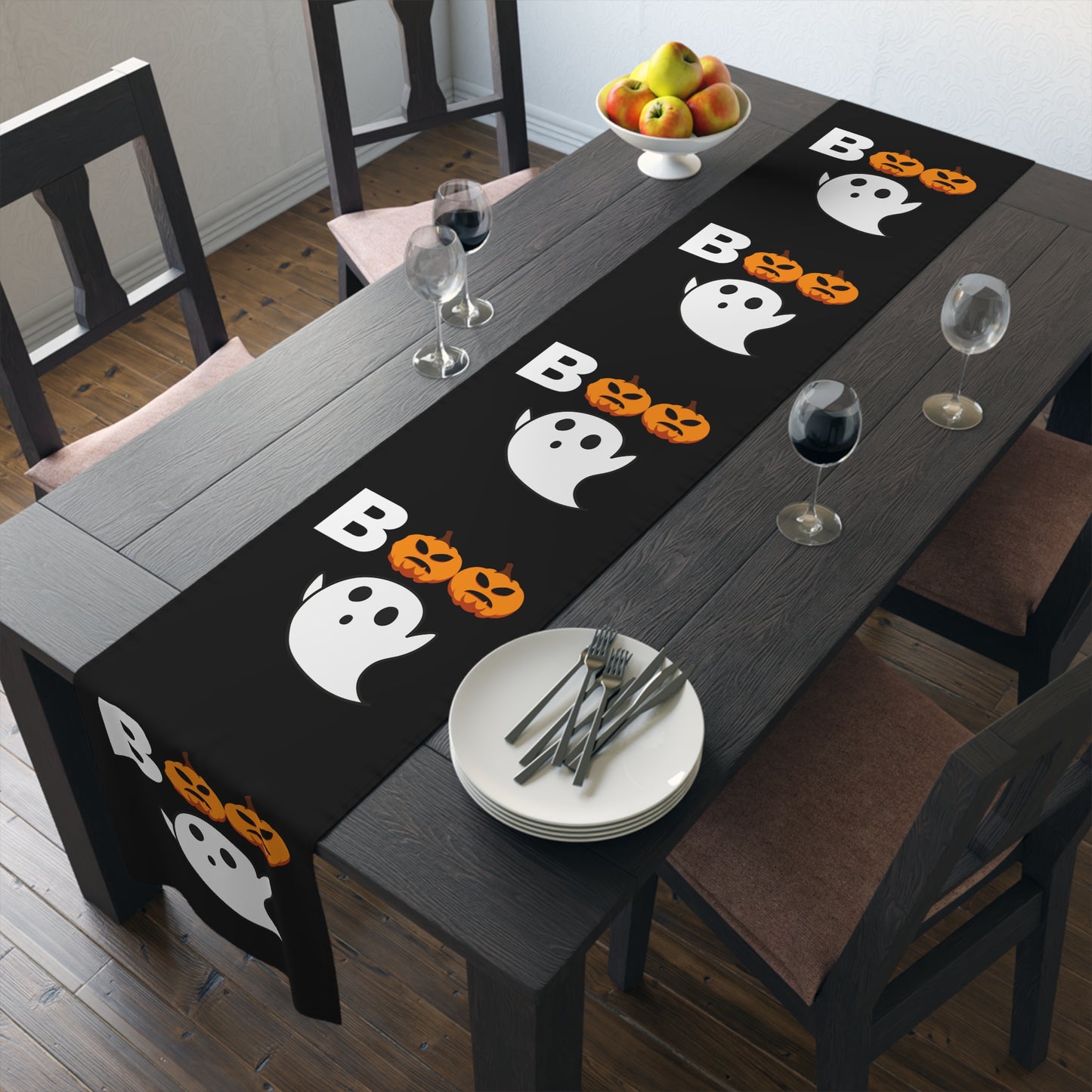 Halloween ghost boo table runner (Cotton, Poly)