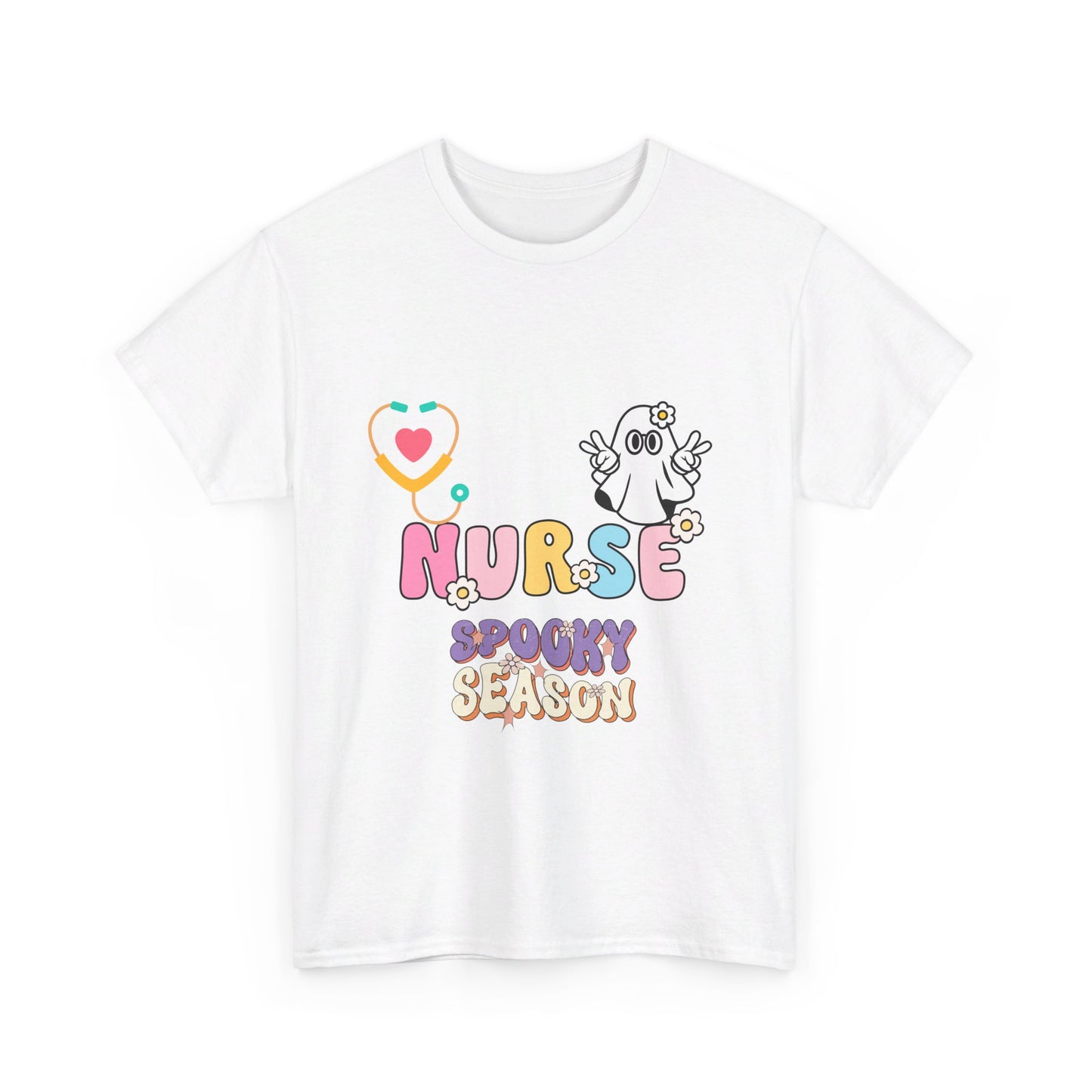 Nurse spooky season Unisex Heavy Cotton Tee