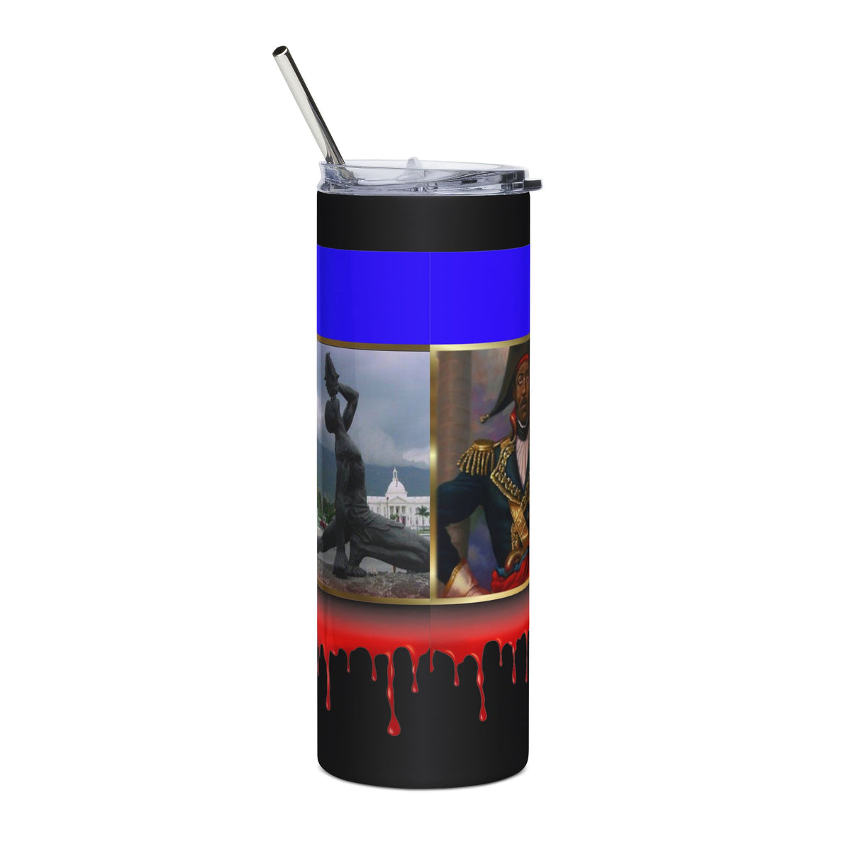 Haiti Heritage 20oz Stainless Steel Tumbler — Historic Citadel & Flag Design
