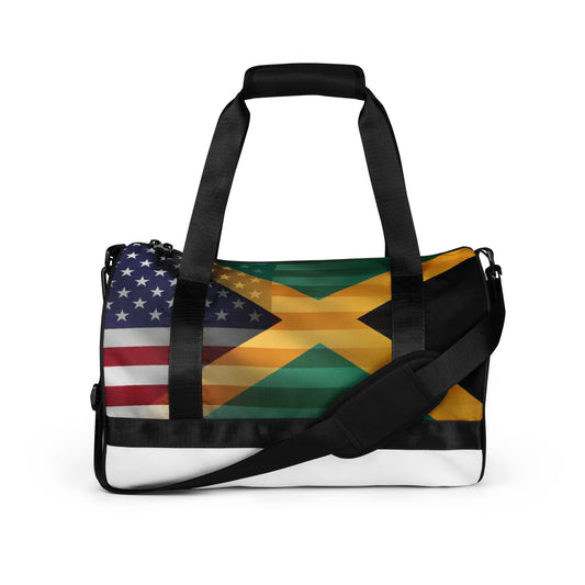 Jamaican American All-over print gym bag