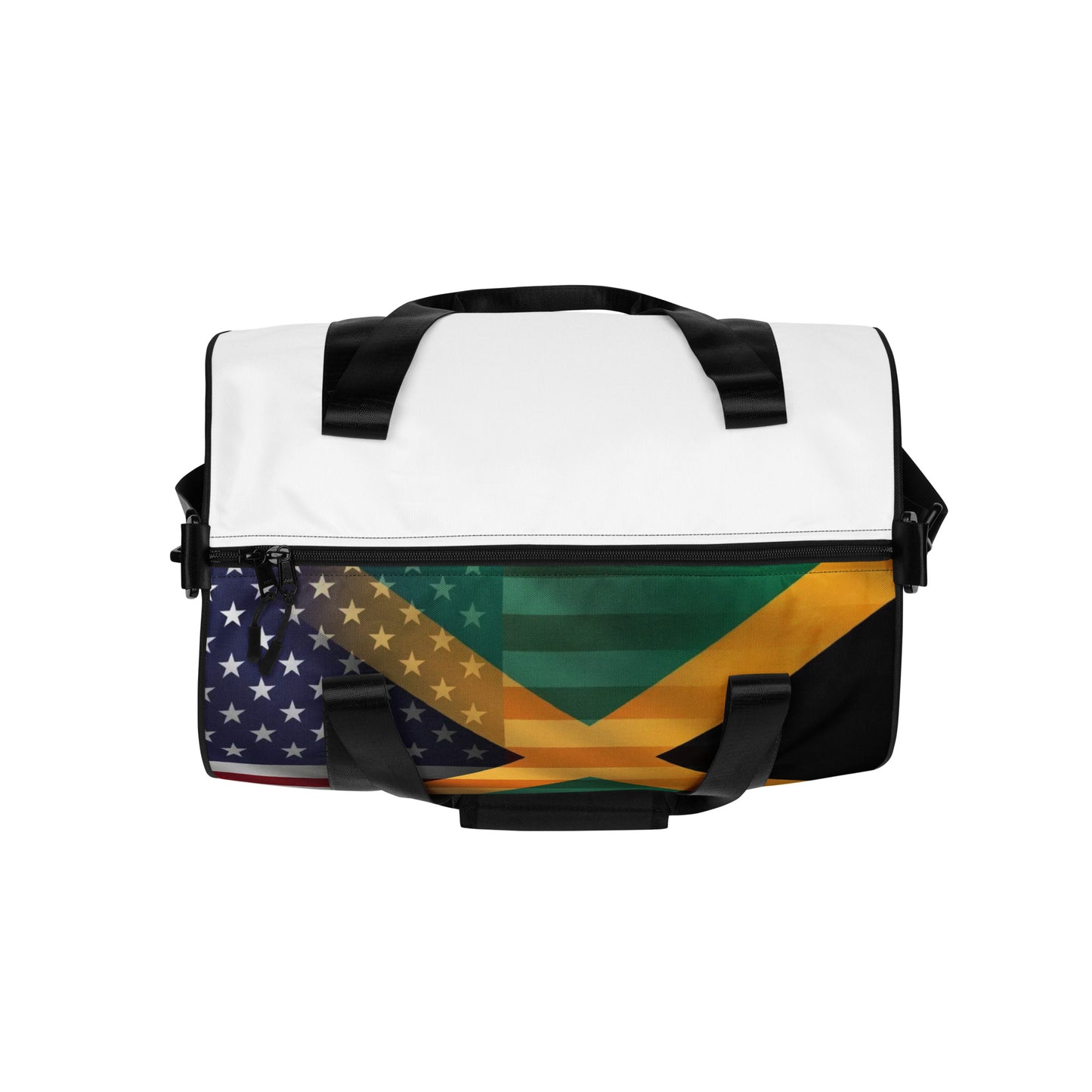 Jamaican American All-over print gym bag