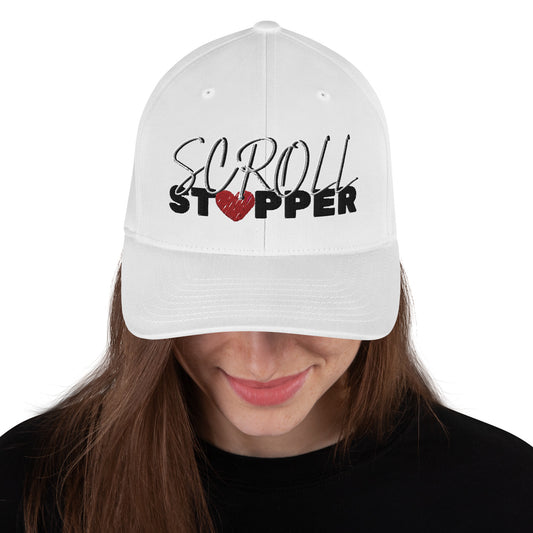 Scroll Stopper Heart Structured Twill Cap