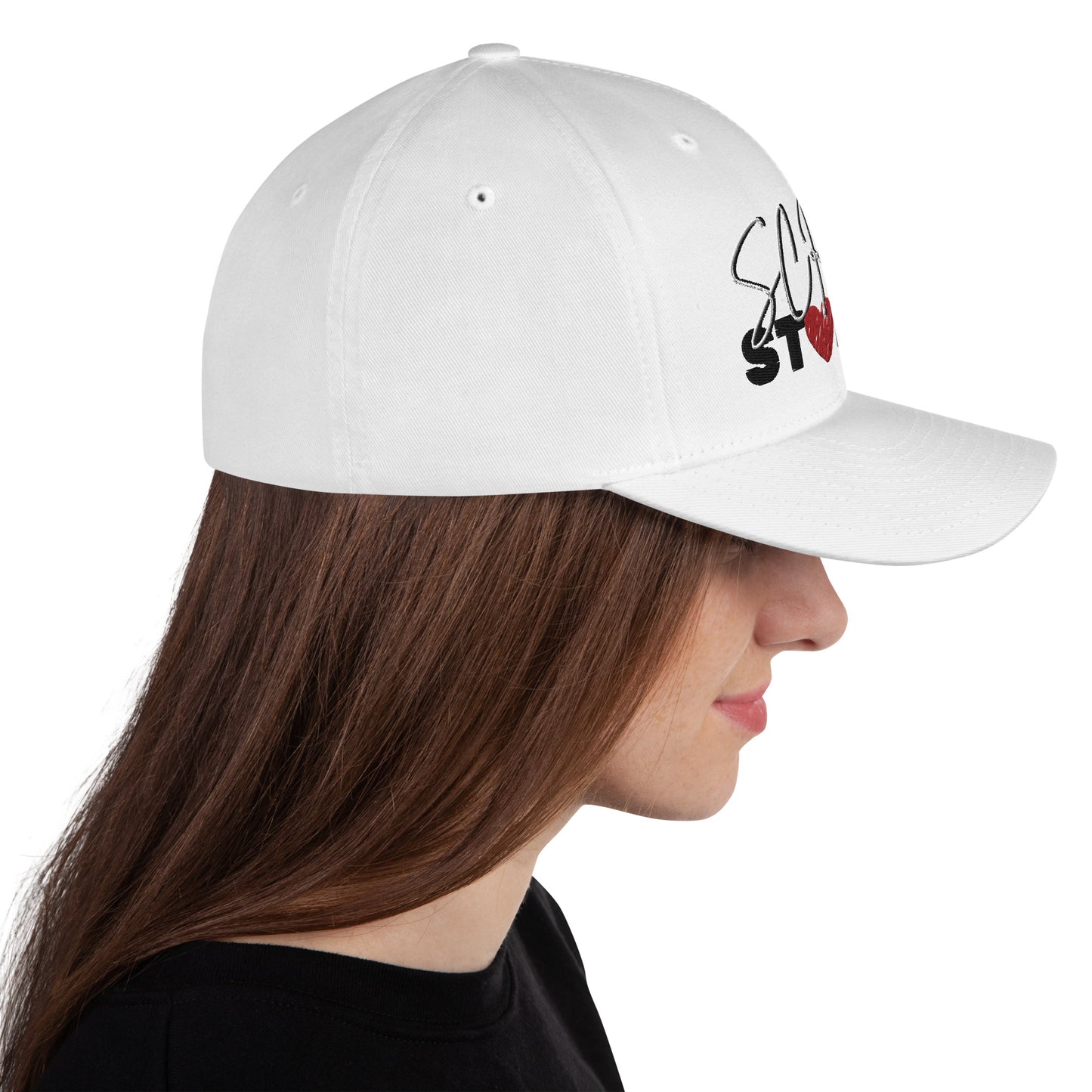 Scroll Stopper Heart Structured Twill Cap