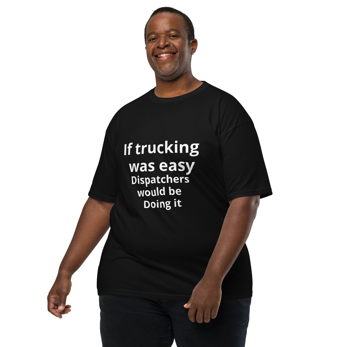 If trucking was easy Men’s premium heavyweight tee