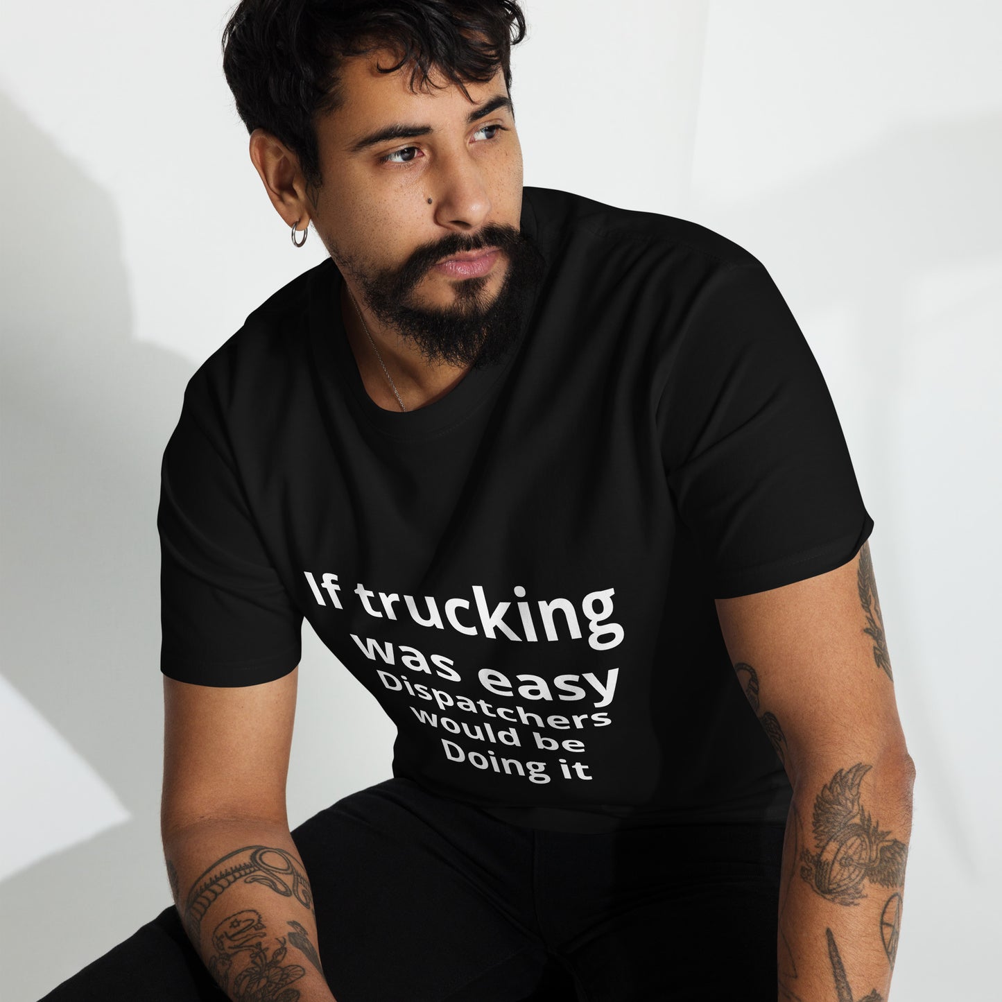 If trucking was easy Men’s premium heavyweight tee