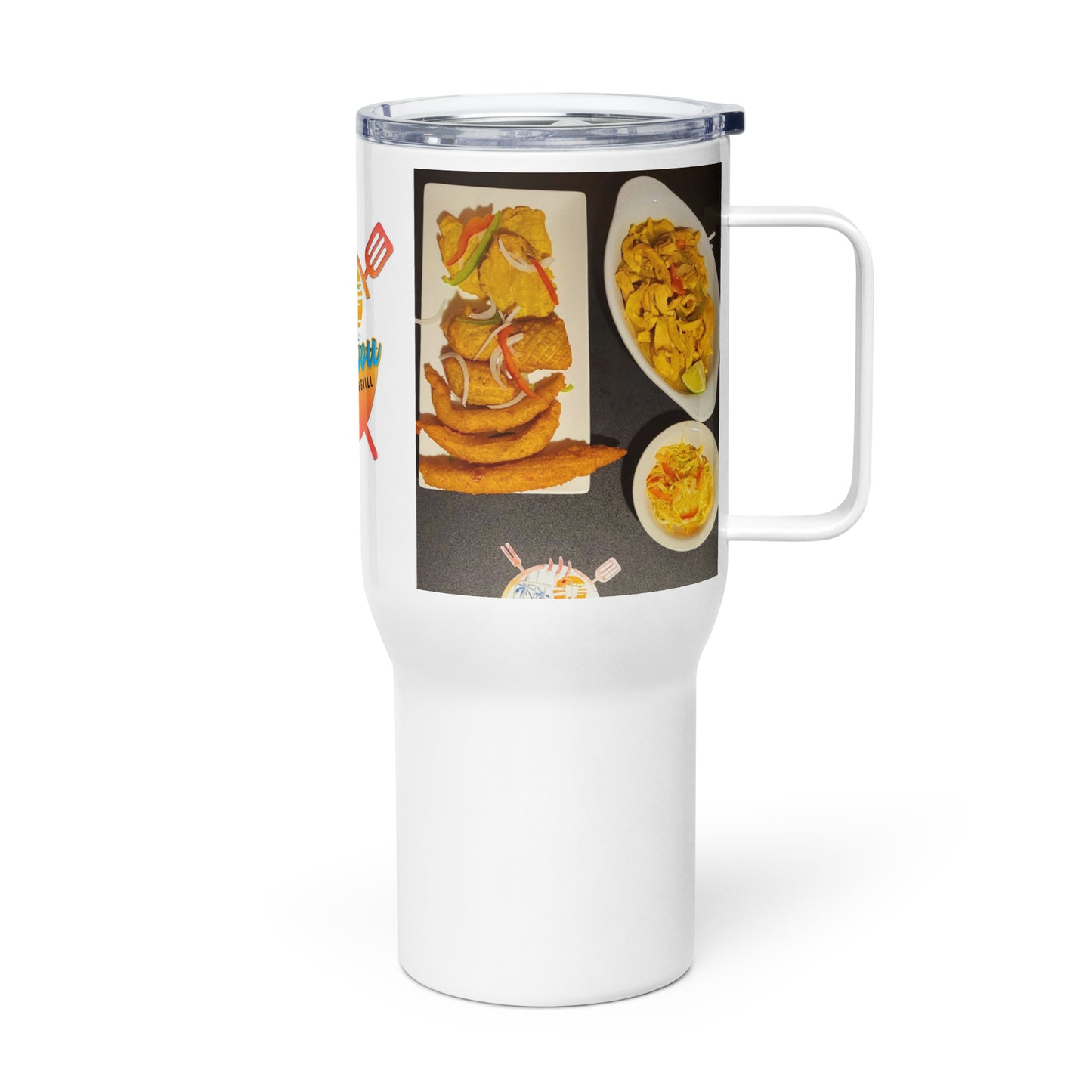 Bj Travel mug with a handle