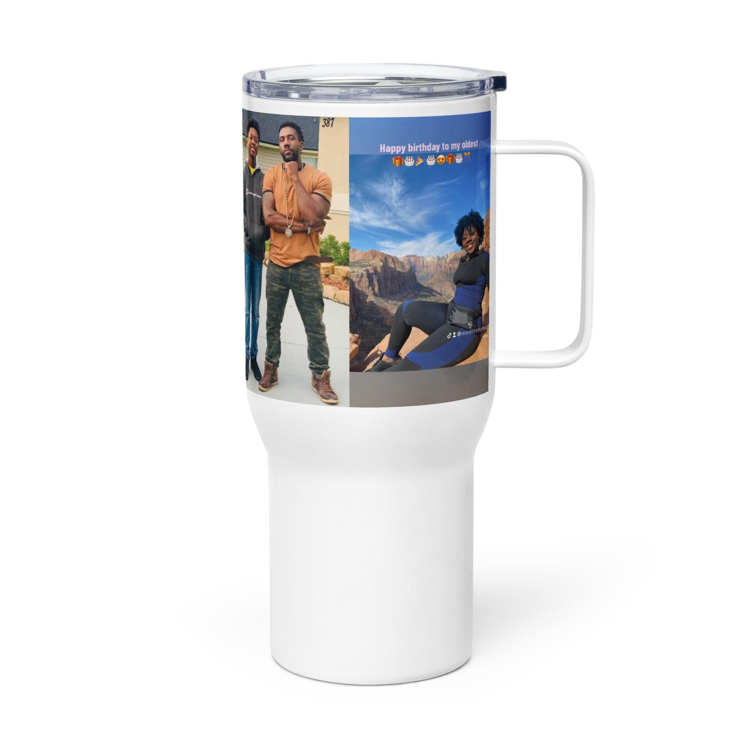 Titus family Travel mug with a handle