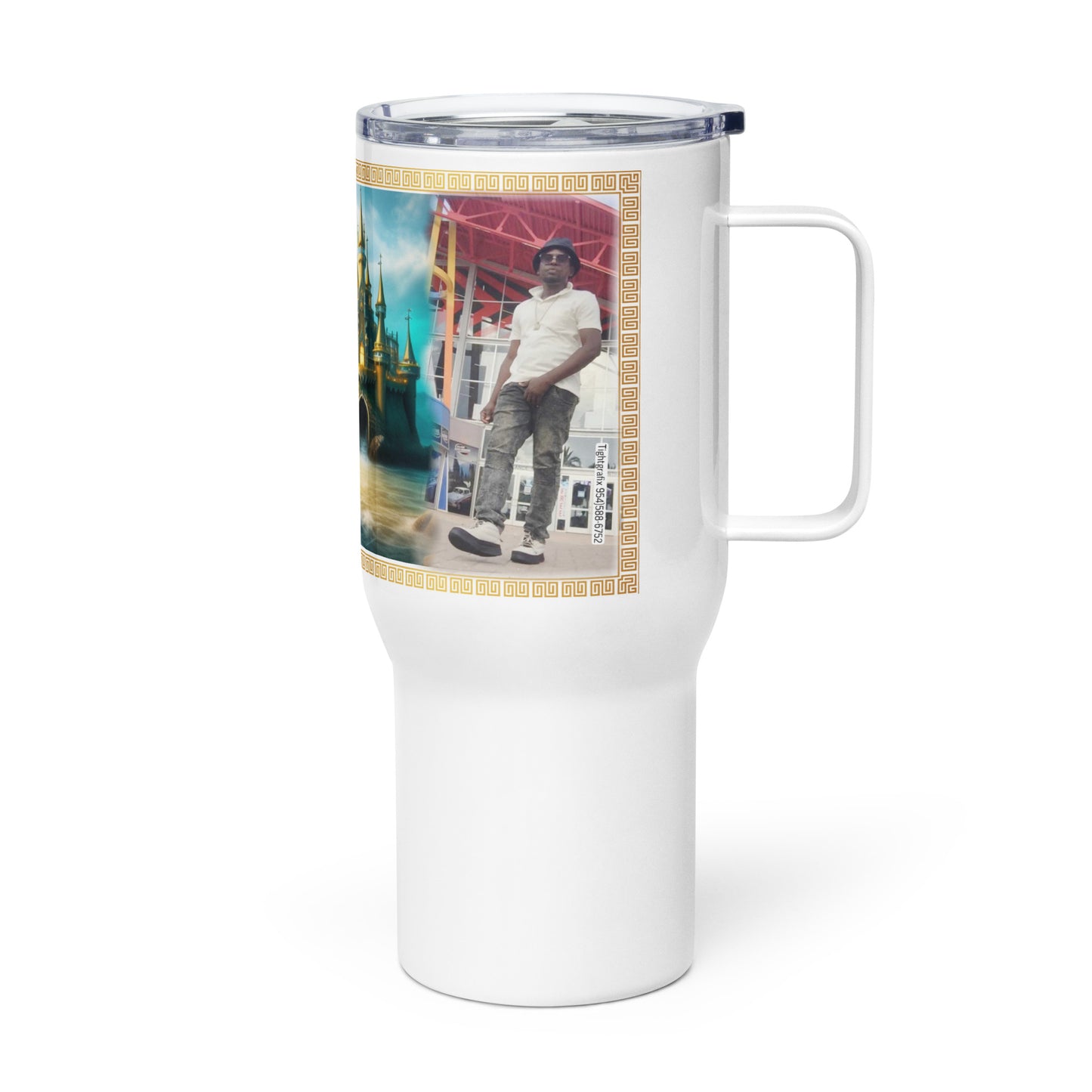 Tim Polite Travel mug with a handle