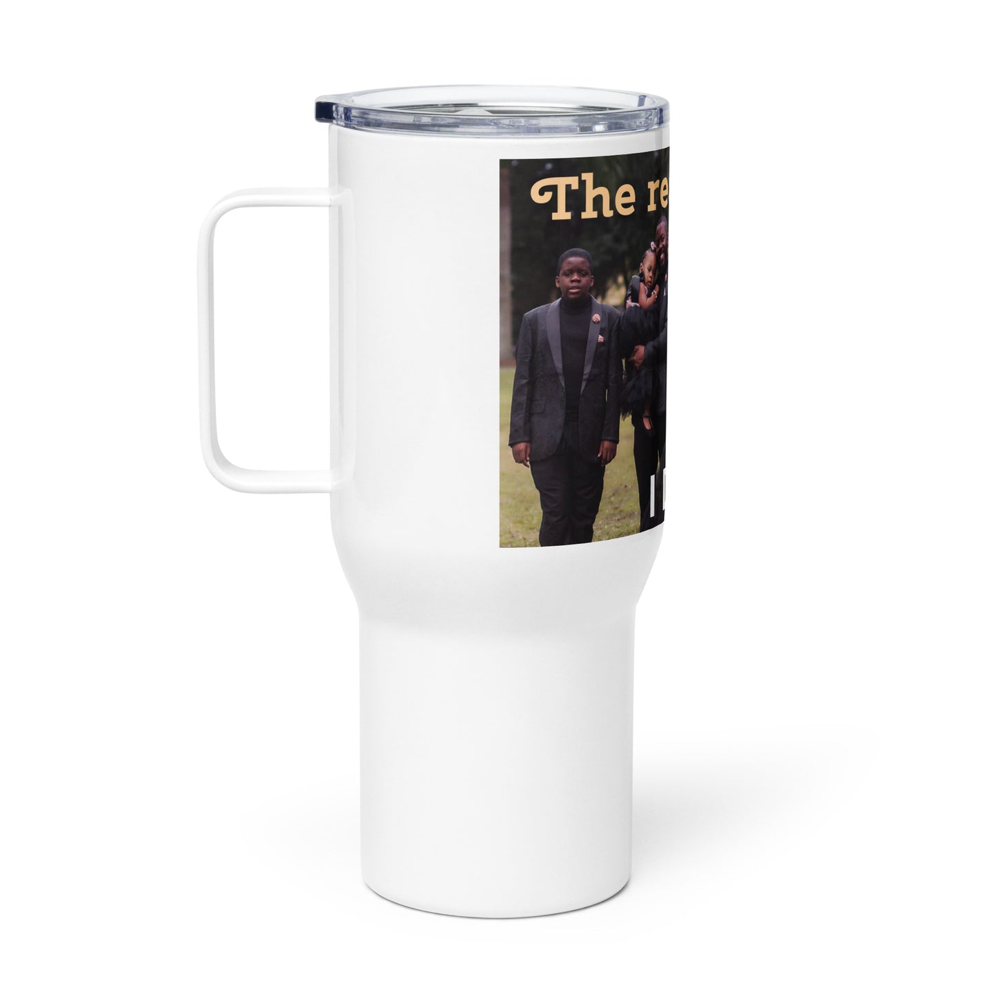 Travel mug with a handle