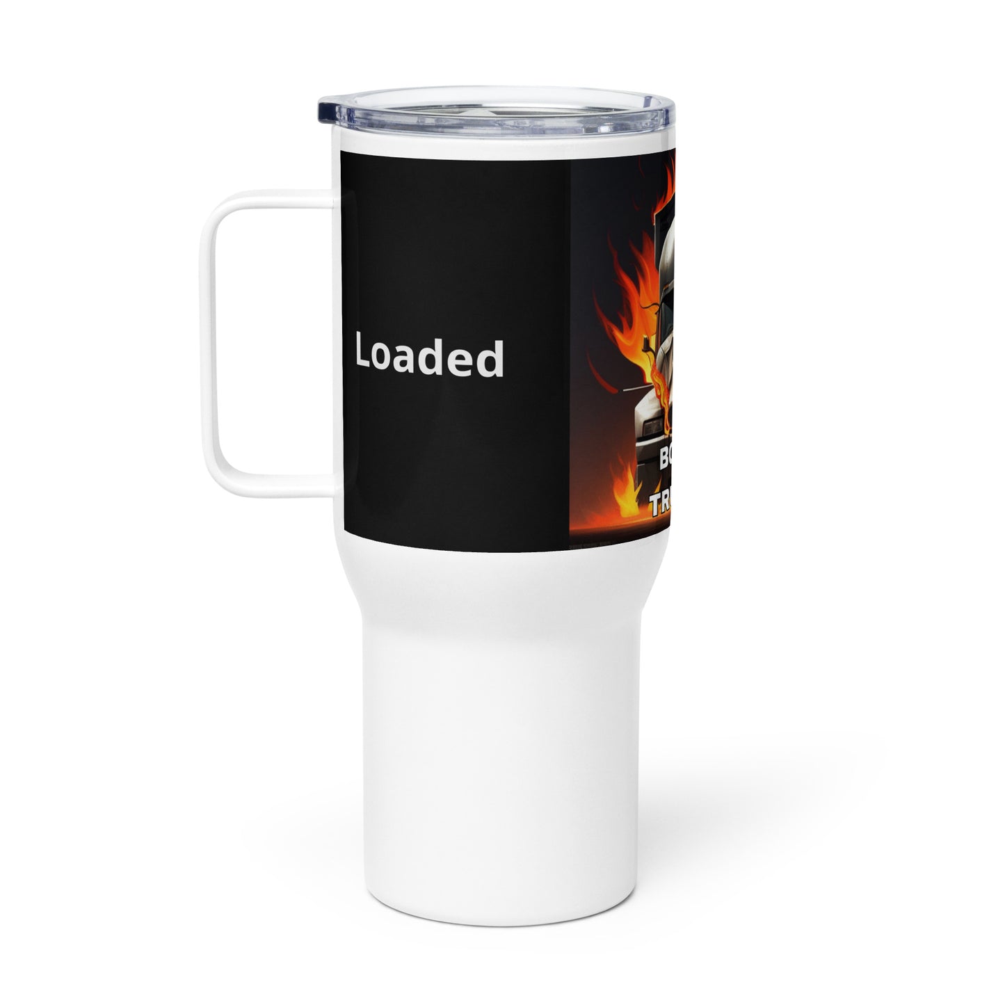 Born a trucker Travel mug with a handle