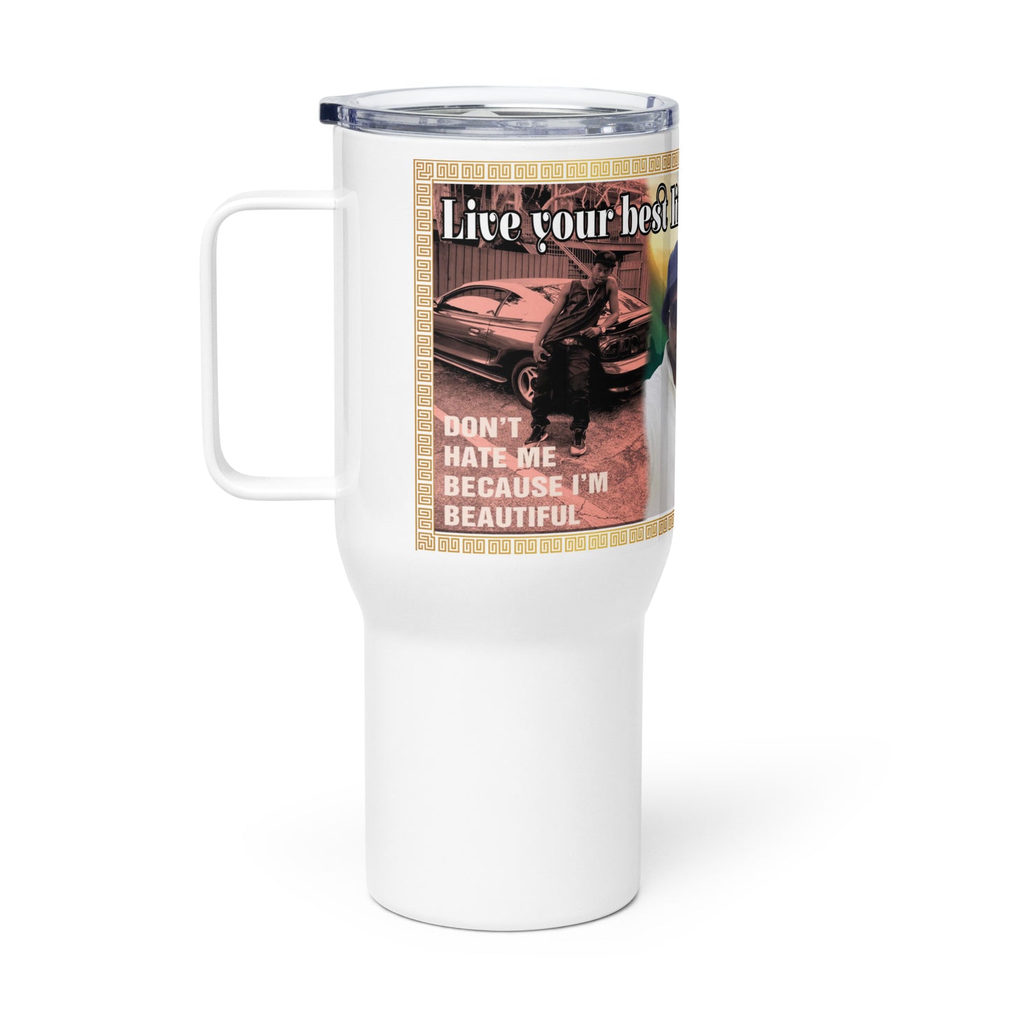 Tim Polite Travel mug with a handle