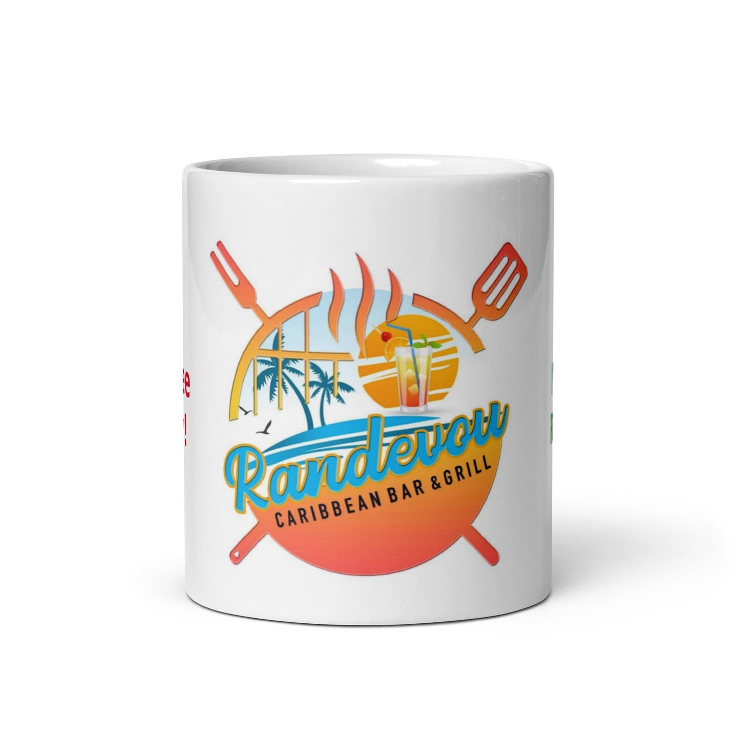 Randevous White glossy mug