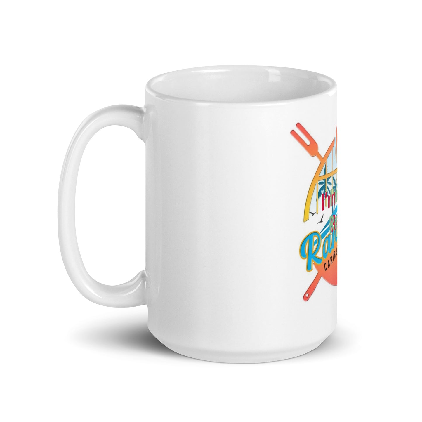 Randevous White glossy mug